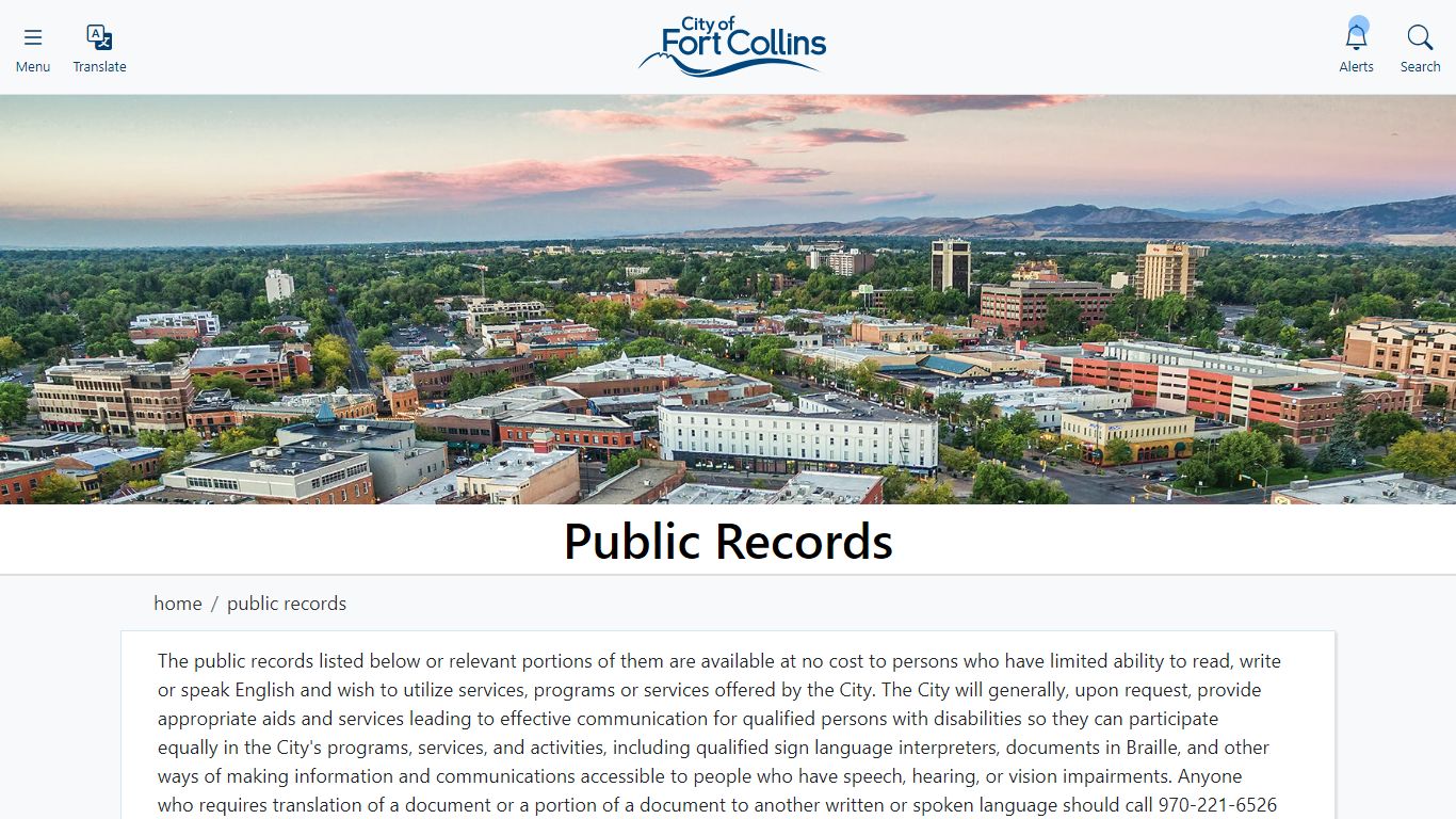 Public Records - City of Fort Collins