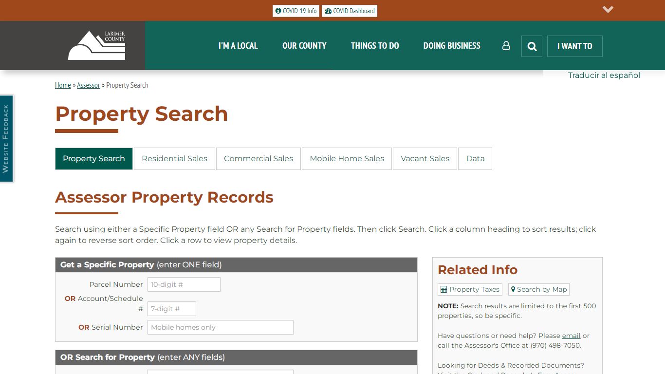 Property Search | Larimer County